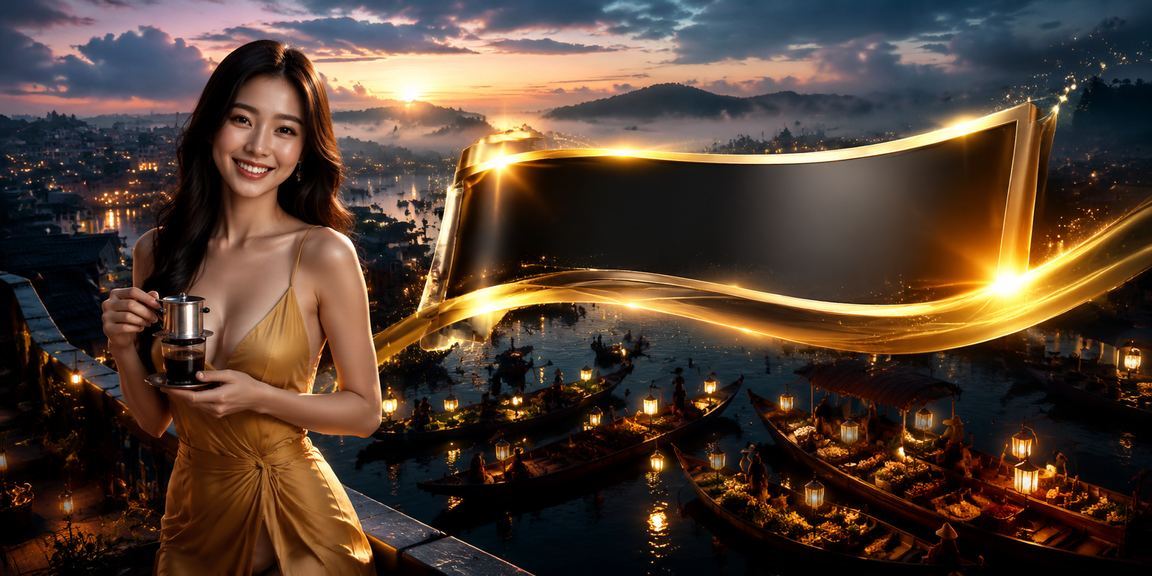 Quán cà phê vườn tại Đà Lạt với người chơi theo dõi jackpot slots trên điện thoại vào buổi tối