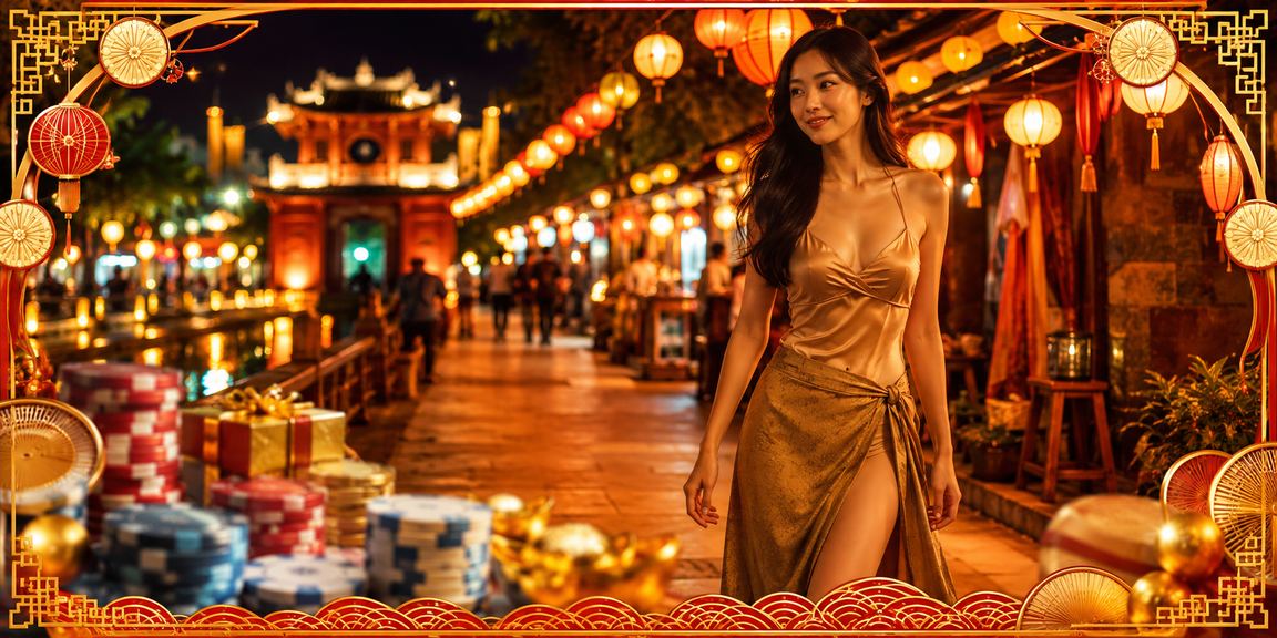 Khung cảnh đặt cược ban đêm tại khu chợ đêm Hà Nội với màn hình hiển thị kèo trực tiếp
